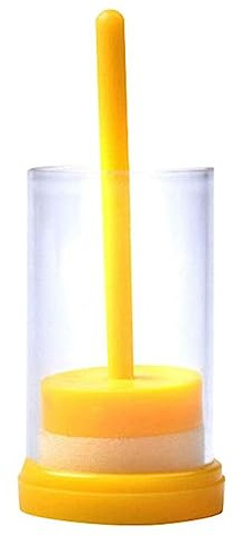 Bohue Queen Bee Marking Cage Plastic Marking Bottle with Soft Plunger Tool Beekeeping Supplies Breeding Equipment Transparent Bottle for Bee Insect (1)
