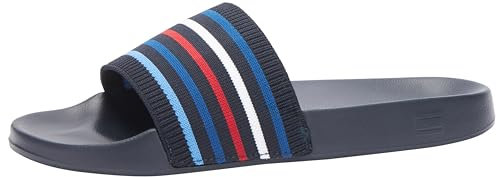 Tommy Hilfiger Scarpe da Mare Donna Global Stripes Pool Slide Ciabatte, Blu (Space Blue), 36