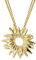 trendor Anhänger Sonnenblume Gold 333 / 8K mit goldplattierter Kette Halsschmuck für Damen, zauberhaftes Schmuckstück aus Echtgold für Frauen, 15634-45 45 cm