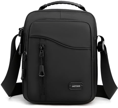 SPAHER Umhängetasche Herren Oxford Herren Tasche für iPad Kuriertasche Wasserdicht Schultertasche Geschenk für Männer Messenger Bag Crossbody Reise Arbeitstasche Studententasche