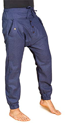 PANASIAM Yogi Pants 2 Haremshose Damen & Herren - Sommerhose im Baggy Style | Bequeme Freizeithose aus Baumwolle, perfekter Sitz dank Tunnelzug & Gummibund, leichte, Pumphose für Sommer & Freizeit