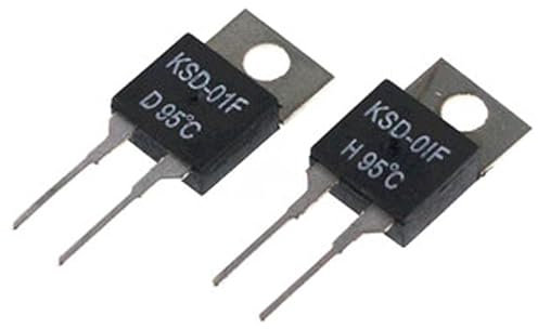 JMORCO Termostato di Alta qualità protettore Termico 50 Gradi normalmente Aperto Normale Chiuso Interruttore di Controllo della Temperatura KSD-01F 10 Pezzi (Color : 2, Size : 1_50 Degree_250V)