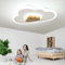 AOEH LED Deckenleuchte Schlafzimmer Kinderzimmerlampe Deckenlampe Deckenleuchte für Kinder Wolken deckenleuchte Holz 43W Stufenloses Dimmen mit Fernbedienung Mit Nachtlichtfunktion,70cm