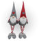 Lemodo Kantenhocker Wichtel Weihnachtswichtel als 2er Set, Wichtel Figur 72,0 cm hoch, Tomte mit Herz auf den Mützen, GNOME als schöne Weihnachtsdeko, Wichtel Deko für drinnen