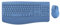 Wireless Keyboard and Mouse Set Ergonomic, 2.4GHz USB Keyboard and Mouse Combo, Full Size Keyboard Cordless with Palm Wrist Rest, Ergonomic Mouse Wireless for Windows PC Computer Desktop, Blue