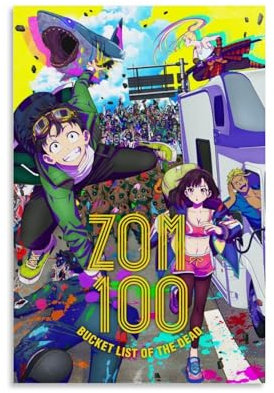 Zom 100 Kunstposter, Wandkunst-Poster, Geschenk für Freunde, Schlafzimmer, Wohnzimmer, Dekor, modernes ästhetisches Poster, dekorative Malerei, Leinwand, Wandposter und Kunstdruck, moderne