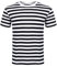 Men Women's Striped T-Shirt Unisex Crew Neck Short Sleeve Stripes T-Shirt Cotton Top Round Neck Kids Casual Crewneck Summer Wears White/Black Medium