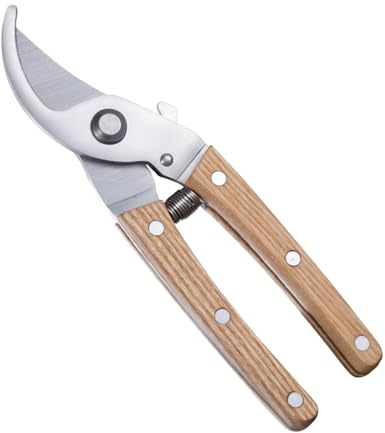 ZoRoll Gartenschere Blumenschere, Bypass Astschere für Zweige, 195.2g（L） | Ergonomische Griffform, mit Hochwertige Stahl-Klingen, Rosenschere, Pflanzenschere für Blumen, Triebe und junges Holz,