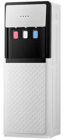 Gvqng Floor Standing Hot Cold Water Dispenser, Bottom Loading Water Cooler Dispenser, Water Dispenser with Hot, Cold & Room 3 Temperature Settings, Durable PP Construction,white