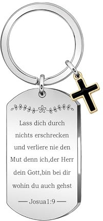 HEYEJET Christian Schlüsselanhänger für Frauen Männer Gelassenheitsgebet Geschenke, Kreuz Anhänger mit Bibelvers Zubehör Religiöse Geschenke für Familie Freunde Inspirierende Geschenke