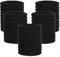 ZHIYE Elastic Hair Ties, 50 Pcs Thick Seamless Hair Bands No Damage Soft Ponytail Holders Hair Bobbles for Girls Women, Black