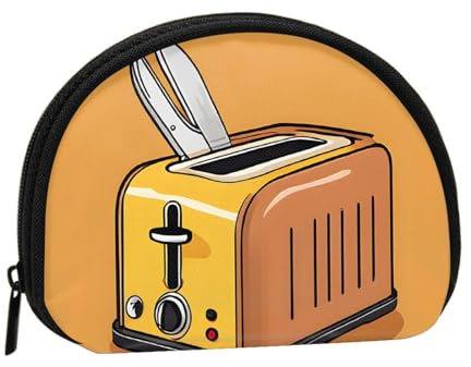 (Cute Crying Chainsaw) Small Coin Purse Mini Wallet Zipper Coin Pouch Change Purse For Women Men, Portable Makeup Bags Cosmetic Pouch, Black, One Size, Casual