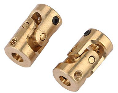 Giunto Universale, Parti per Barche Rc Sterzo Fai-da-te Giunto Universale in Ottone 2 Pezzi Connettore Motore Accoppiamento Albero 3 * 3mm