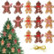 GWAWG Weihnachtsbaumschmuck Lebkuchenmann Anhänger traditioneller Ingwer Mann Christbaumschmuck Lebkuchen Weihnachts Ornamentes Christbaumschmuck Weihnachtsbaumdekoration Zuckerstangen Deko Charms
