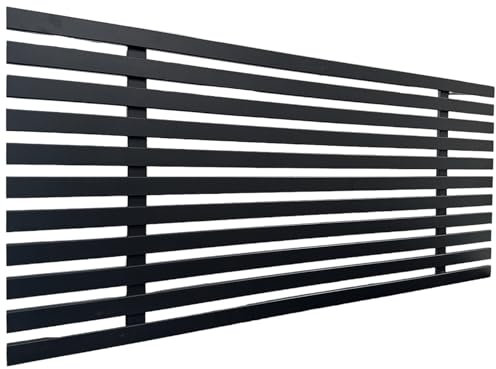 DHOME Recycled Holz Kopfteil MDF Japanischer Stil Paletten Bed Paletten Beschläge inklusive (80cm, Massiv Schwarz)