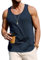 Wayleb Muscle Shirt Herren Ärmelloses T-Shirts Rundhals Atmungsaktiv Fitness Tanktop Sport Achselshirt Sommer Training Gym Sportkleidung, Navy blau XL