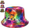 CWENDANER Retro Bucket Hat, 80 90er Style Unisex Fishing Hut, Doppelseitig Sonnenhut, Hip Hop Rock Scrawl Fischerhut, Faltbar, für Disco Hip Hop Outdoor