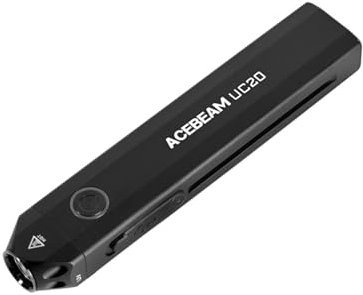 ACEBEAM UC20 aufladbare EDC Flache Taschenlampe mit rotem Licht, UV und weißer LED Kombination, 1000 Lumen Kleine Taschenlampe, Extrem Hell Taschenlampe für Camping, Notfälle, Zuhause