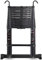 Telescopic Ladder 12.5FT, Collapsible Ladder Aluminum with Hooks, Non-Slip Feet, Multi-Purpose Compact Portable, Maximum Load 150kg, Black