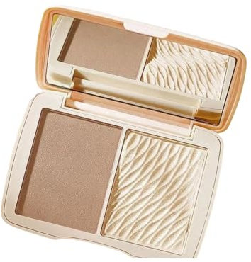 Face Brightening Contour Powder Palette - Scultura naturale, blush di lunga durata e kit di trucco all-in-one (1# Bolle di champagne)