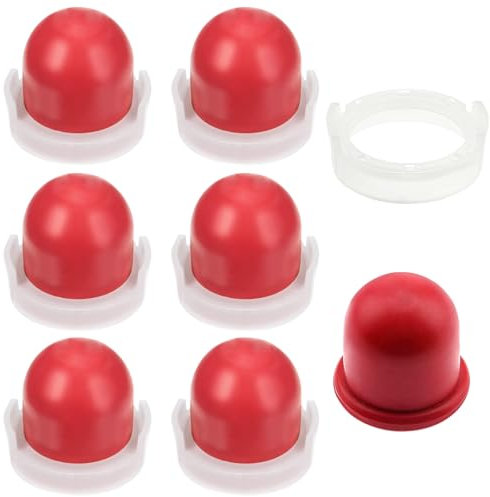 SGQTGIMU 6 Stück 494408/694394 Vergaser Primer Birne, kraftstoffpumpe vergaser primerkolben, primer bulb, vergaser ersatzteile für Briggs & Stratton Rasenmäher Rasenmäher Traktor(Rot)