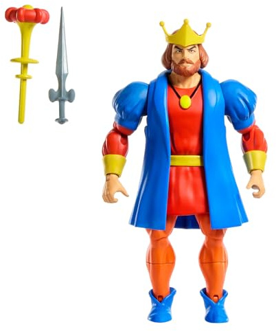 Masters of the Universe Origins Cartoon Collection King Randor Figur | 14 cm Actionfigur, 80er MOTU TV-Held, detailreich mit Streitkolben und Schwert, JKC44