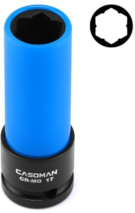 CASOMAN Protective Wheel Lug Nut Socket for Mercedes Benz with 17mm Convex, Flower Head Lug Nut Socket