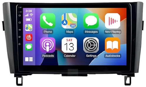 Android 14 Car Radio - Nissaan Qashqai/X-Trial 2014-2018 Applle CarPlay & Android Auto, 10.1 inch Touchscreen Carplay Display, Wireless Multimedia Car Radio System (T1 (2GB/32GB) Quad Core DAB+)