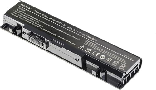 FESTAS WU946 Batterie Compatible avec Dell Studio 15 1535 1536 1537 1555 | 1557 1558 Series WU960 WU965 KM958 KM965 MT264 KM904 KM905 MT264 MT276 PW773 312-0701 Ordinateur PC Portable (11.1V 5200mAh)