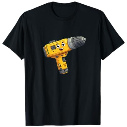 Lustige Bohrmaschine Gesicht für Zugluft- und Heimwerkerliebhaber T-Shirt
