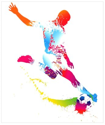 Fußball Wandtattoo aus PVC für Glatte Oberflächen, 1 Stück