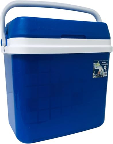Nevera Portátil Térmica, Azul y Blanco, Polipropileno, Ideal para Actividades al Aire Libre en el Jardín, Camping, Barbacoas, Picnic, Playa, Gran Capacidad
