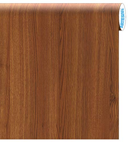 ARTESIVE WD-020 Roble Medio 60 cm x 2,5 MT. - Película Adhesiva Vinilo Efecto Madera para la decoración de la casa, Muebles, Puerta y Todas Las Superficies Lisas