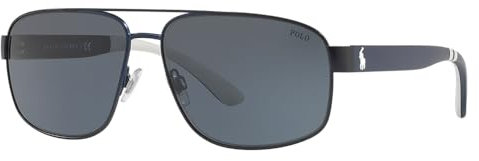 POLO Herren 0PH3112 930387 Sonnenbrille, Blau (Matte Navy Blue/Grey), 62