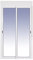 Ventanastock Balconera Aluminio 1500×2185 Corredera Con Persiana PVC 2 hojas (marco y cajón persiana en kit)