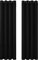 Deconovo Solid Thermal Insulated Eyelet Curtains Blackout Curtains for Living Room 52x 72 Black 1 PAIR