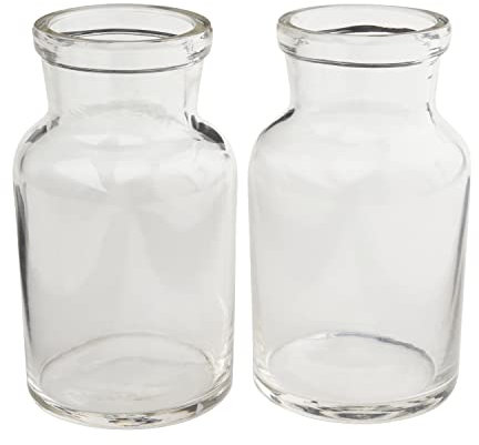 VBS Flaschenvasen-Set klar 2 Stück 10x5,5cm 150ml