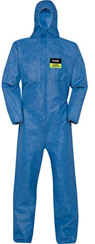 Uvex 5/6 Air Chemikalien-Schutzanzug - Blauer Einweg-Overall - Partikeldicht M