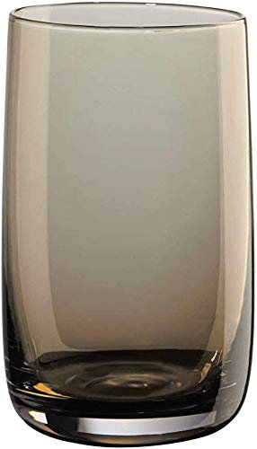 EKM Living ASA Longdrinkglas, amber COLORED D. 8 cm, H. 13 cm, 0,4 l. 53603009 ! Vorteilsset beinhaltet 2 x den genannten Artikel und Set mit 4 Edelstahl Strohhalme