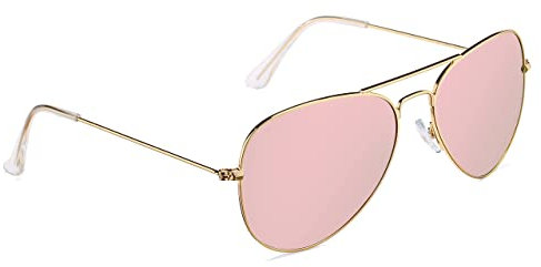 Pro Acme Sonnenbrille Herren Pilotenbrille Klassisch Polarisiert Pilot Sonnenbrille, Premium-Militärstil Eyewear UV400 Schutzobjektiv (Gold Rahmen | Rosa Linse)
