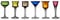 Lyngby Glas Schnappsglas, Likörglas, 6-teilig, Assorted Farben