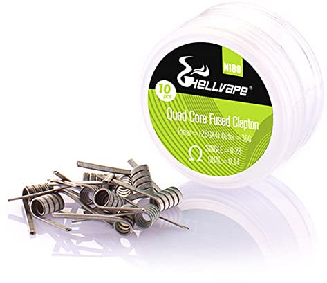 Hellvape – Pre-Built Ni80 Quad Core Fused Clapton Coil 10er Pack