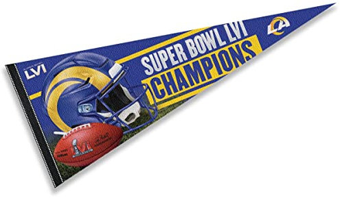 LA Rams 2022 Super Bowl LVI Champions Großer Wimpel in voller Größe