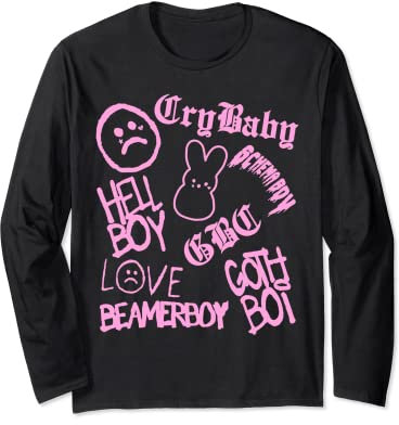 Lil Emo Rap Goth Peep Hip Hop Tattoo Long Sleeve T-Shirt