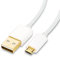 CSL-Computer Micro-USB auf USB 2.0 Kabel, A-Stecker auf Micro-B Ladekabel, 2m Länge, Datenübertragungsrate bis zu 480 Mbit/s, vergoldete Stecker, weiß
