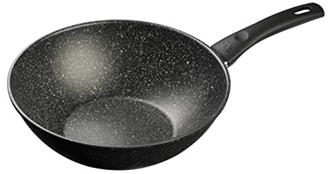 Ballarini Vipiteno wok, alluminio antiaderente, rotondo, 28 cm, Made in Italy