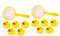 Mini Rubber Ducks 10 with 2 Fishing Net Bath Toy Set - Fun Water Games for Kids, Perfect for Summer Paddling Pools and Baby Showers