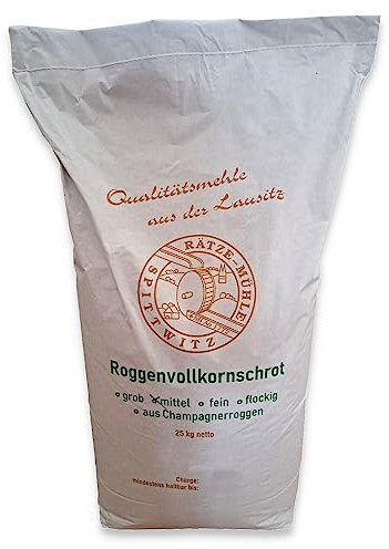 Roggenvollkornschrot 25kg mittel von Rätze-Mühle aus regionalen, naturbelassenen Roggen