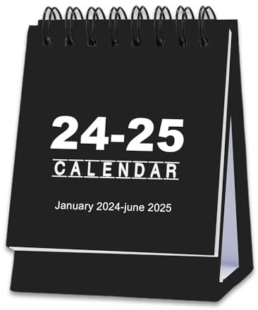 Mini-Tischkalender Jan2024-June2025, Aufzeichnen Zeitpläne Tagesablauf für mehr Organisation und Produktivität, Kleiner Tischkalender, Für eine tolle Freundin wie dich.(Schwarz)