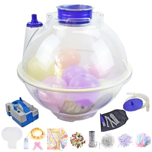 New 17 Inch Balloon Stuffing Machine - Gift Wrapping Stuffer With Air Pump Filling Kit and 9 Accessories for Party Decoration